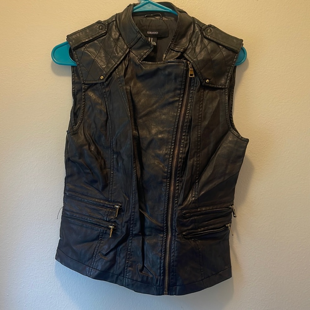 Faux Leather Vest